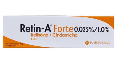 Retin A Gel Forte 0.025% 1% 30g Tube, Tretinoin, Clindamycin