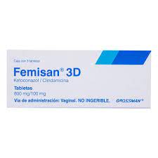 Femisan 3D 800/100m 3 tabs, Clindamycin, Ketoconzol