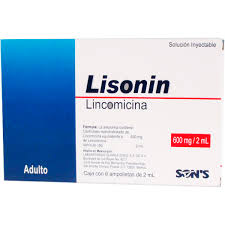 LISONIN SOL INJ 600mg  2ml 6 AMPS﻿, Lincomycin