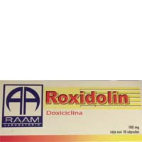 Generic Doxycycline (Roxidolin) 100mg 10 tabs, Doxiciclina